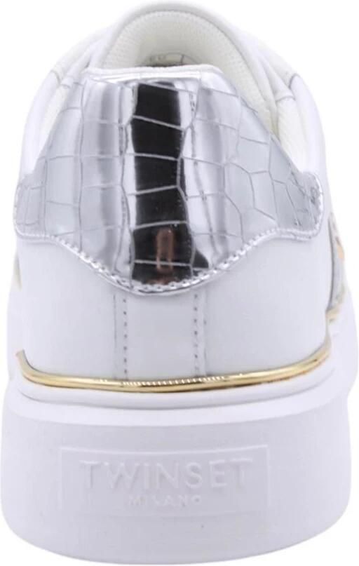 TWINSET MILANO Lage Sneakers Dames 251tcp01a Maat: 41 Materiaal: Leer Kleur: Wit