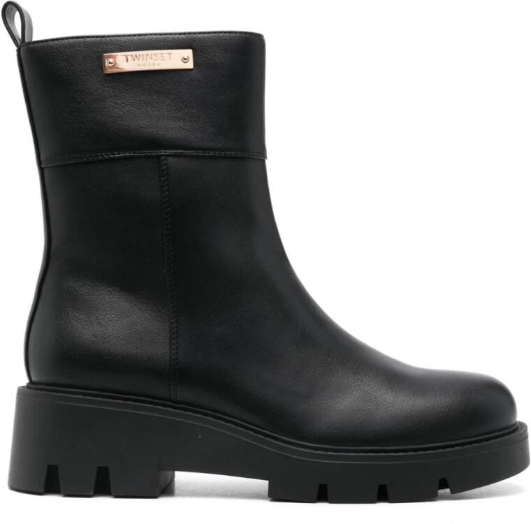 TWINSET MILANO Enkelboots Dames 242tcp056 Leer Zwart