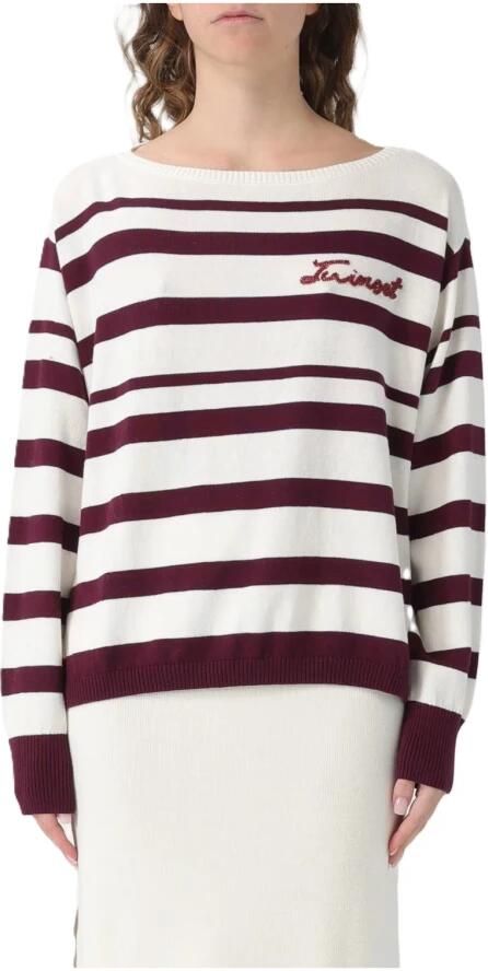 Twinset Gestreept Boot-Neck Trui - Foto 2