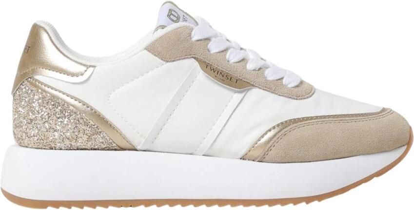TWINSET MILANO Lage Sneakers Dames 251tcp022 Maat: 38 Materiaal: Textiel Kleur: Wit - Foto 2