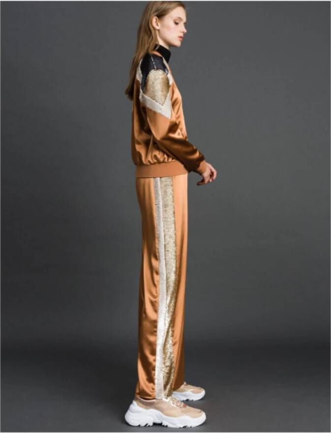 Twinset Hardloopschoenen van glitterstof met chunky design