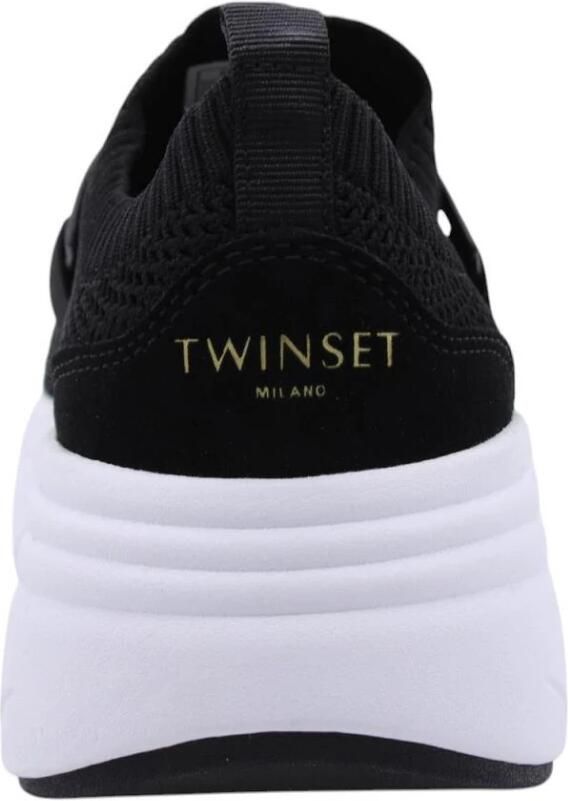 TWINSET MILANO Lage Sneakers 251tcp02g Maat: 39 Materiaal: Textiel Kleur: Zwart