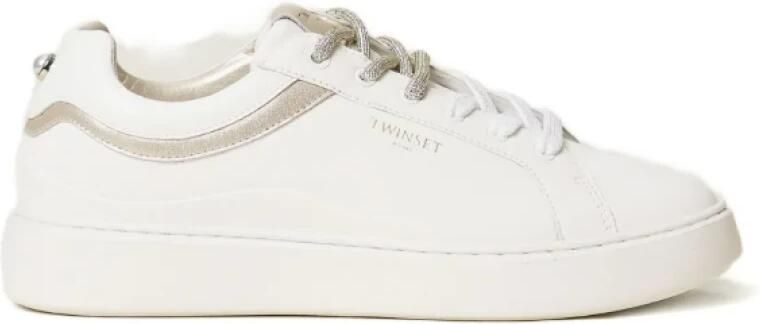 Twinset Sneakers met contrasterende inzetstukken en veters