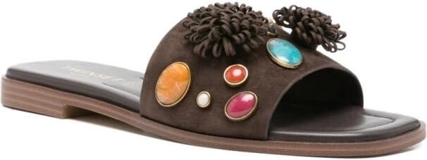 Twinset Suede Slide Sandals - Foto 2