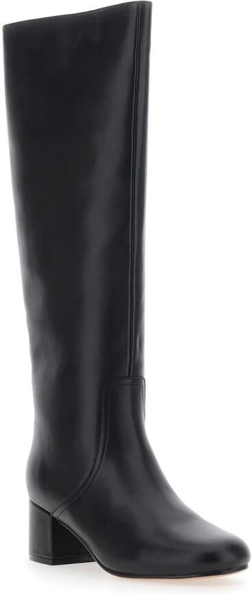 Twinset Zwarte Leren Hoge Laarzen