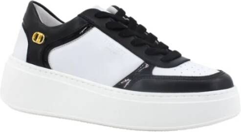 Twinset Witte Leren Platform Sneakers Wit Dames