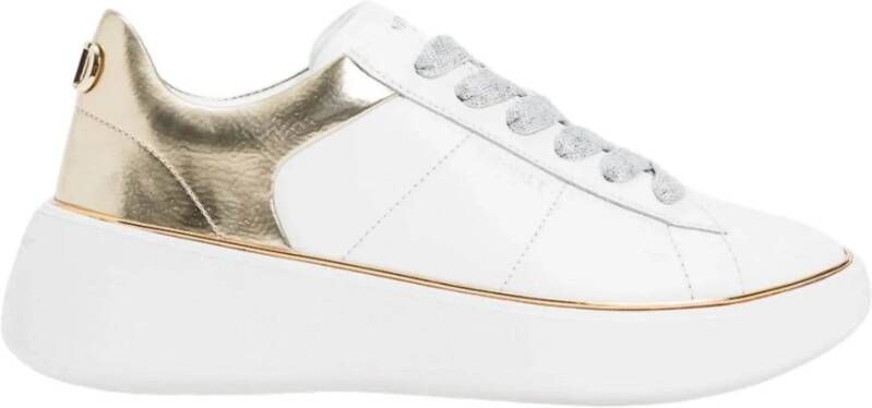 Twinset Witte leren sneakers voor vrouwen
