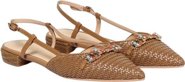 Twinset Zwarte Leren Enkelband Sandalen