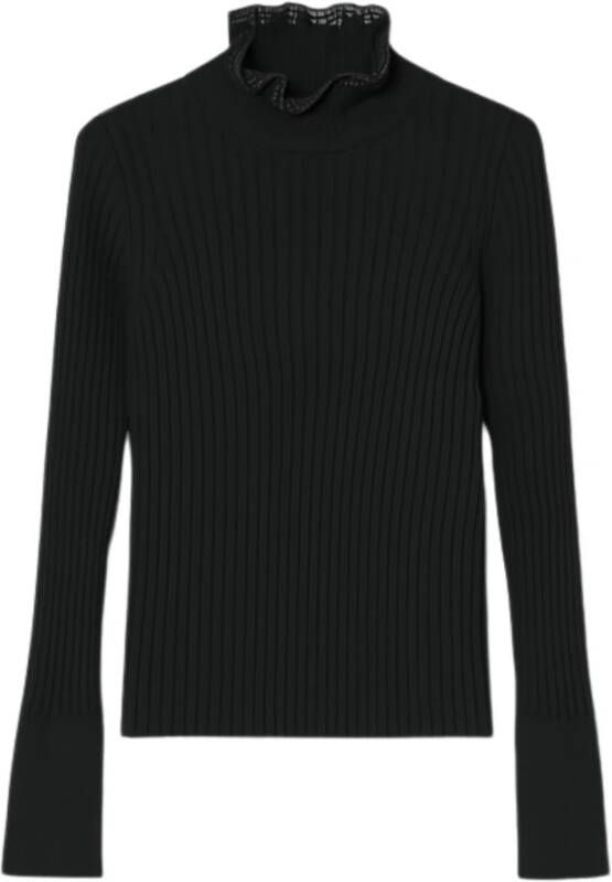 Twinset Zwarte Truien met Brede Ribboord