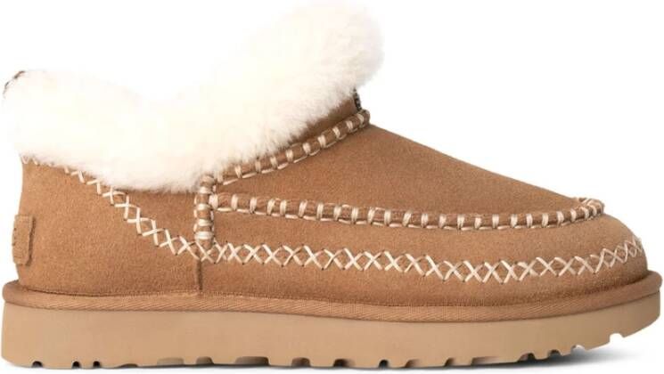 UGG Vachtlaarzen Dames Classic Ultra Mini Alpine Maat: 36 Materiaal: Suède Kleur: Bruin