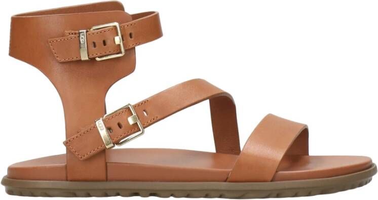 Ugg Australia Sandals Leather Brown Bruin Dames