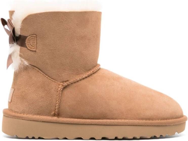 Ugg Dameslaarzen van omgekeerd schapenleer en suède voor herfst winter Beige Dames