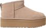 UGG Vachtlaarzen Dames W Classic Ultra Mini Platform Maat: 42 Materiaal: Suède Kleur: Beige - Thumbnail 1