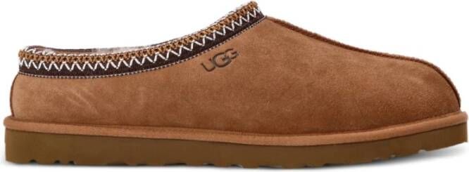 UGG Beige Suède Sandalen met Schapenvacht Voering