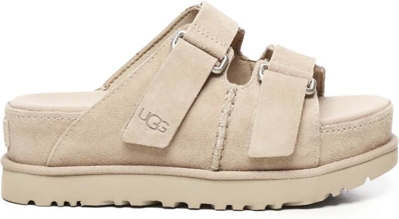 UGG Beige Suède Sandalen met Verstelbare Bandjes - Foto 3
