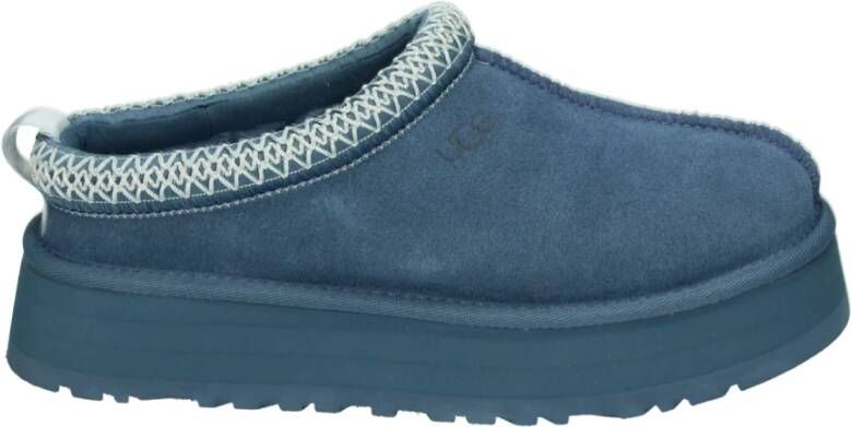 Ugg Blauwe Tazz Slip-On Sneakers met Decoratieve Stiksels Blue Dames
