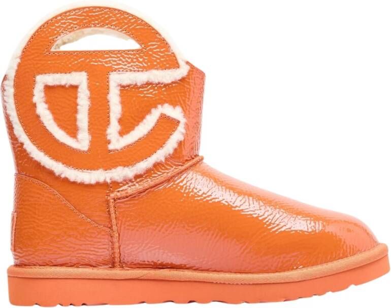 Ugg Logo Mini Crinkle Enkellaarsjes Orange