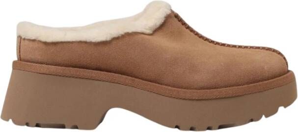 UGG Instappers Dames New Heights Cozy Clog Suède Cognac