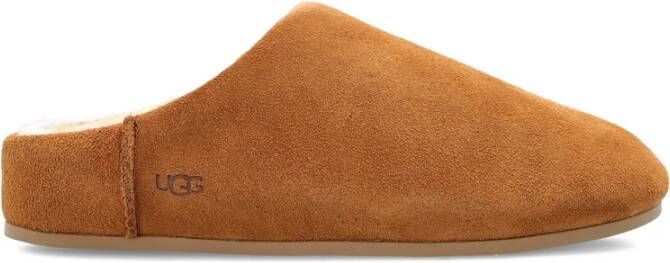 UGG Bruine Schapenvacht Gevoerde Platte Schoenen