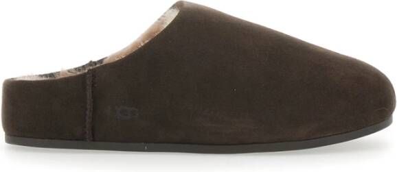 UGG Bruine Shearling Muiltjes met Logodetail