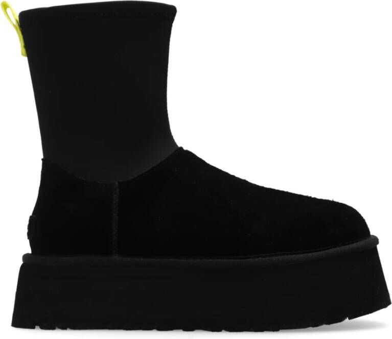 Ugg Zwarte Classic Dipper Flatform Laarzen Zwart Dames