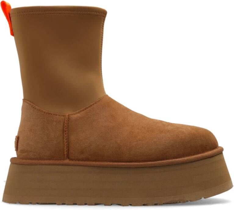 Ugg Bruine Suède Laarzen met Functionele Ritsen Bruin Dames