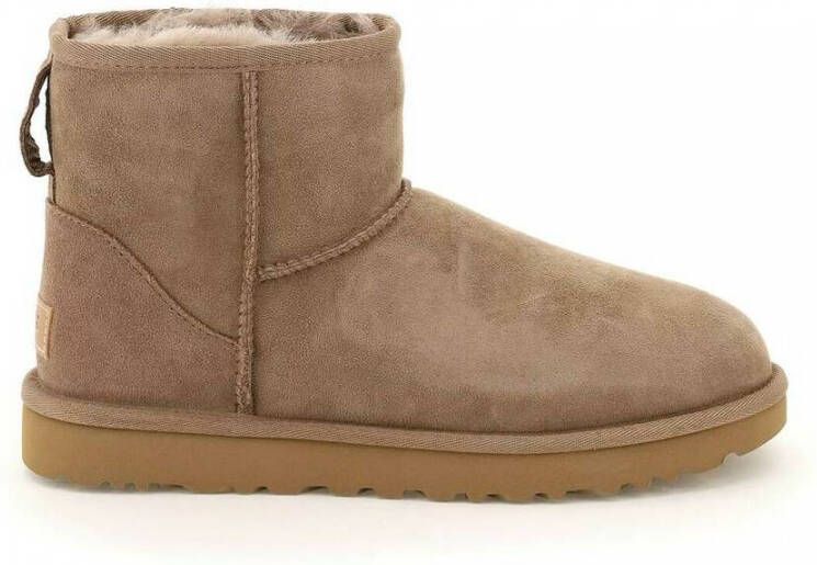 UGG Enkellaarsjes Dames Laarzen Damesschoenen Suède Classic Mini II Beige combi - Foto 4