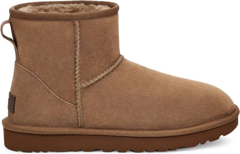 UGG Vachtlaarzen W Classic Mini Ii Maat: 42 Materiaal: Suède Kleur: Camel - Foto 3
