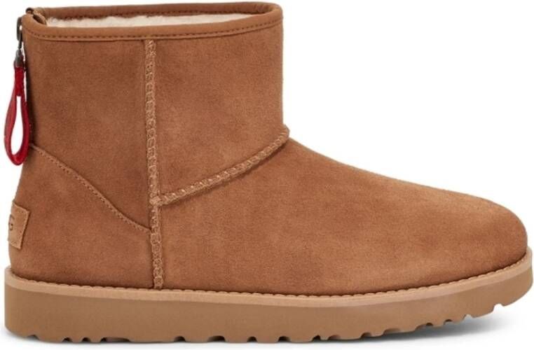 Ugg classic mini logo zip booties Bruin Dames