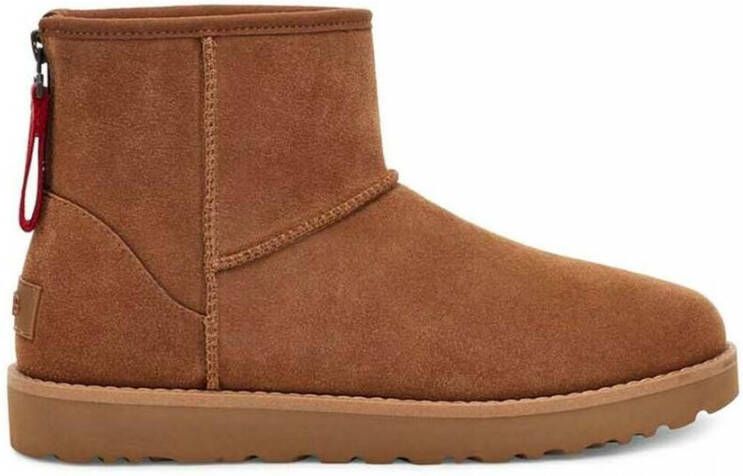 Ugg Classic Mini Logo Zip Boots Bruin Dames