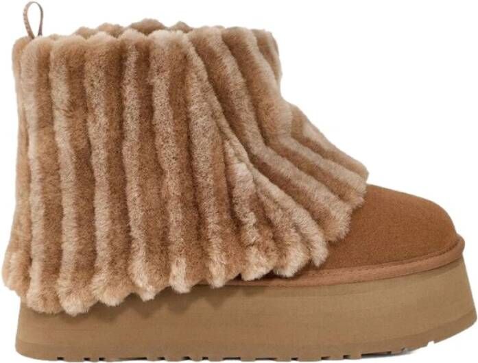 Ugg Classic Mini Sherpa Platform Boot Bruin Dames