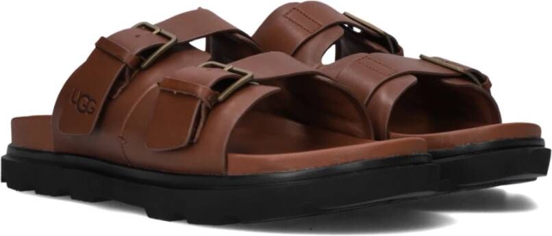 UGG Slippers Heren Capitola Buckle Slide Maat: 42 Materiaal: Leer Kleur: Bruin