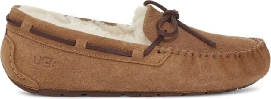 UGG Pantoffels Dames Sloffen Instappers Suède Harde zool Dichte hiel 1107949 Cognac - Foto 17