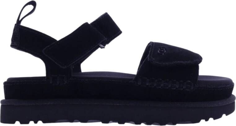 Ugg Gouden bandjes platform sandalen Black Dames