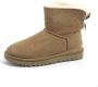 Ugg Dameslaarzen van omgekeerd schapenleer en suède voor herfst winter Beige Dames - Thumbnail 2