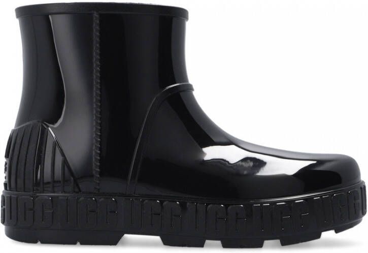 Ugg Drizlita Zwarte Regenlaarzen Logo Rubber Black Dames