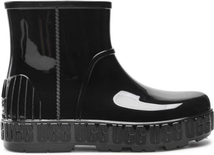 Ugg Drizlita Zwarte Regenlaarzen Logo Rubber Black Dames