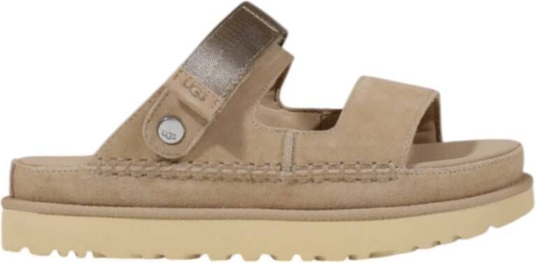 UGG Slippers Dames W Goldenstar Glide Maat: 39 Materiaal: Suède Kleur: Beige
