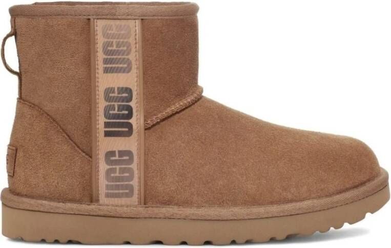 Ugg Klassieke Logo II Kastanjebruine Suède Laars Brown Dames