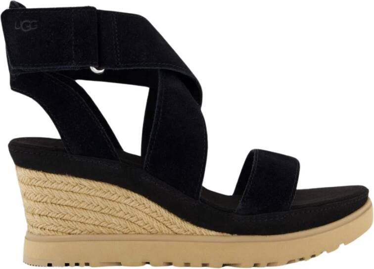 UGG Sandalen Dames W Ilena Ankle Maat: 40 Materiaal: Suède Kleur: Zwart