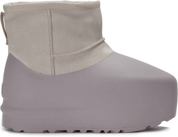 Ugg Enkellaarsjes met interne sleehak van suède en leer Gray Dames