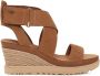 UGG Sandalen Dames Damesschoenen Canvas Sleehak hoogte Ileana ankle Cognac - Thumbnail 2