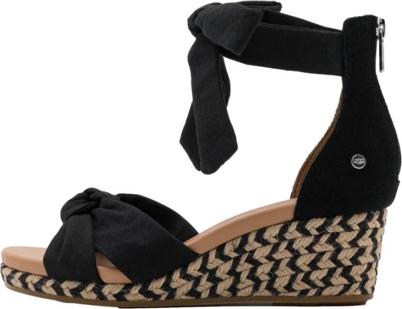 Ugg Flat Sandals Black Dames