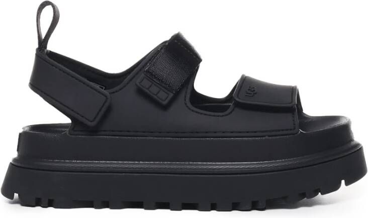 Ugg Flat Sandals Black Dames