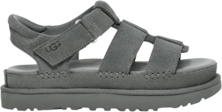 Ugg Flat Sandals Gray Dames