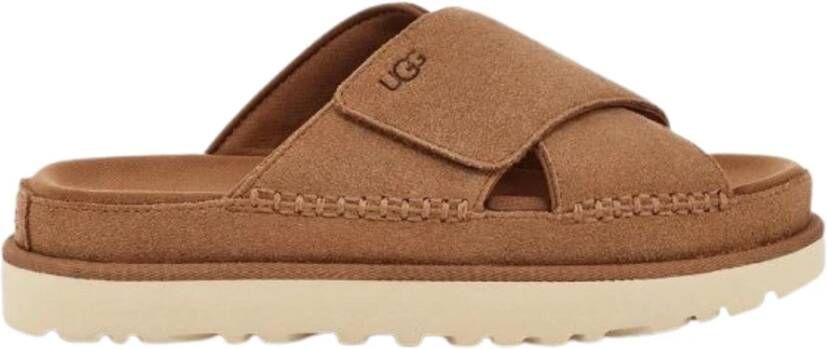 Ugg Goldenstar CrossSlide Chestnut Pantoffels Beige Dames