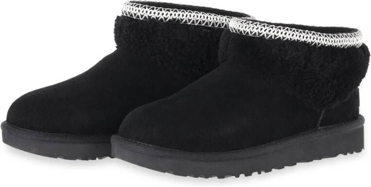 UGG Vachtlaarzen Dames Classic Ultra Mini Maxi Curly Maat: 36 Materiaal: Suède Kleur: Zwart