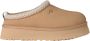 UGG Beige Suède Plateau Sandalen met Schapenvacht Voering - Thumbnail 2
