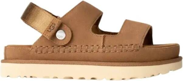 UGG Slippers Dames W Goldenstar Glide Maat: 43 Materiaal: Suède Kleur: Bruin