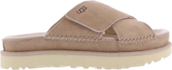 Ugg Goldenstar Cross Slide Sandalen Beige Dames